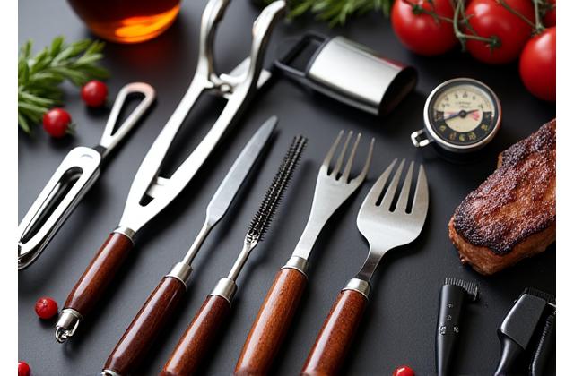Collection of high-quality grilling tools and accessories