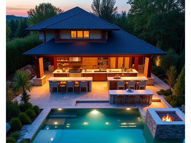 Luxurious Suburban Outdoor Kitchen in Montreal