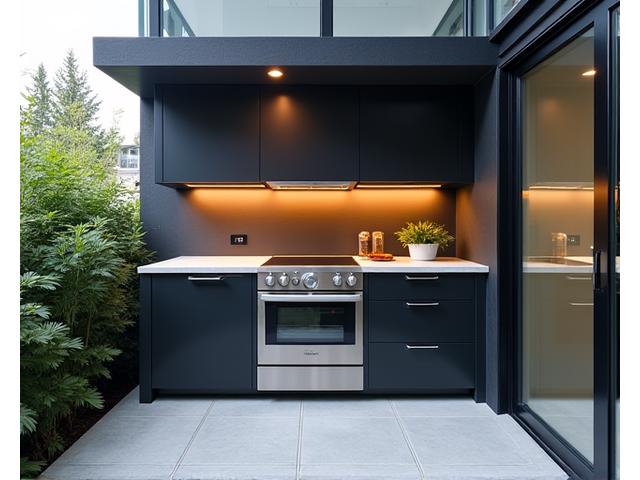Sleek Urban Outdoor Kitchen in Vancouver